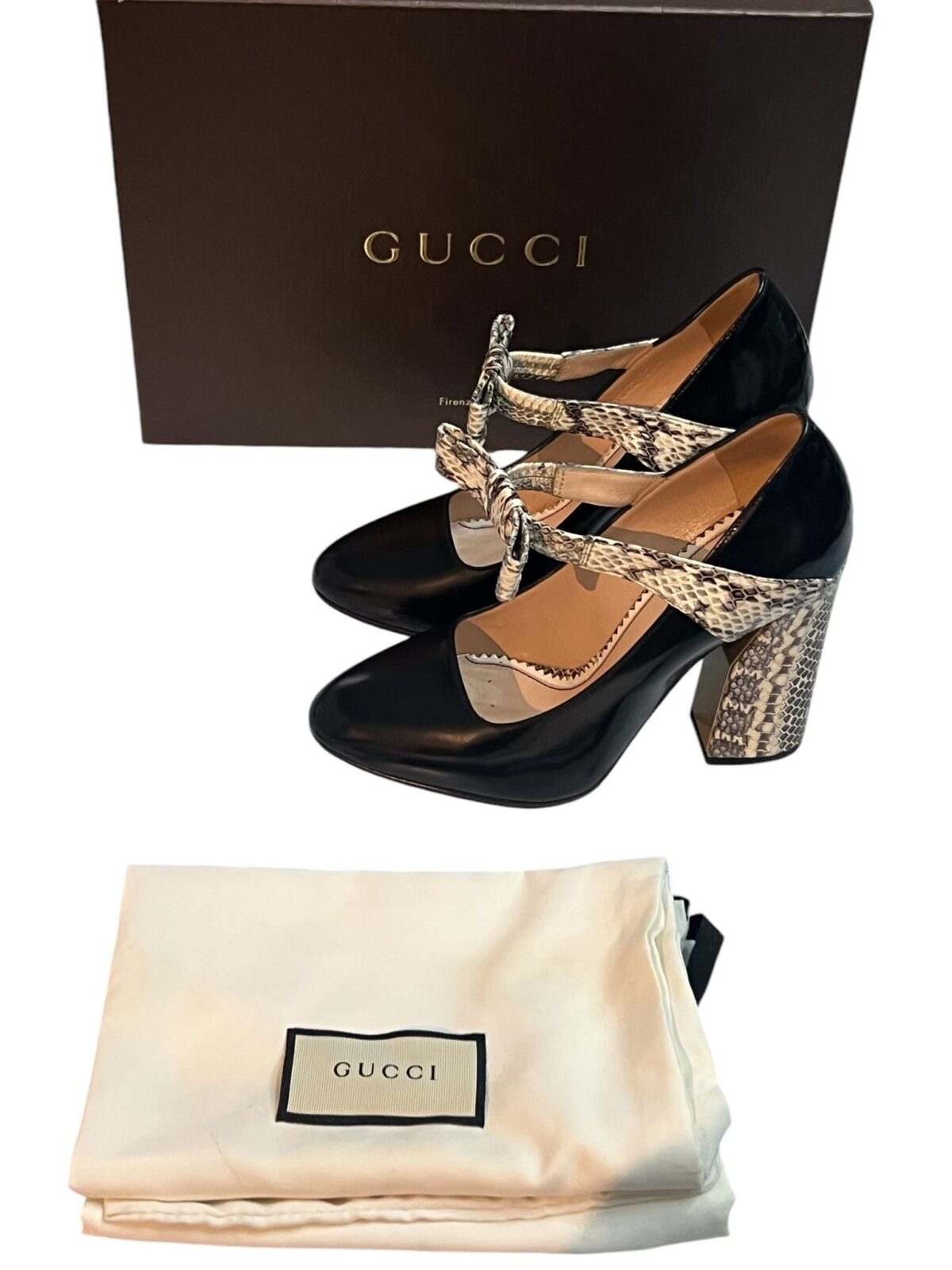 Escarpins Gucci, Neuf, pointure 37,5, talon 10,5, vue 8