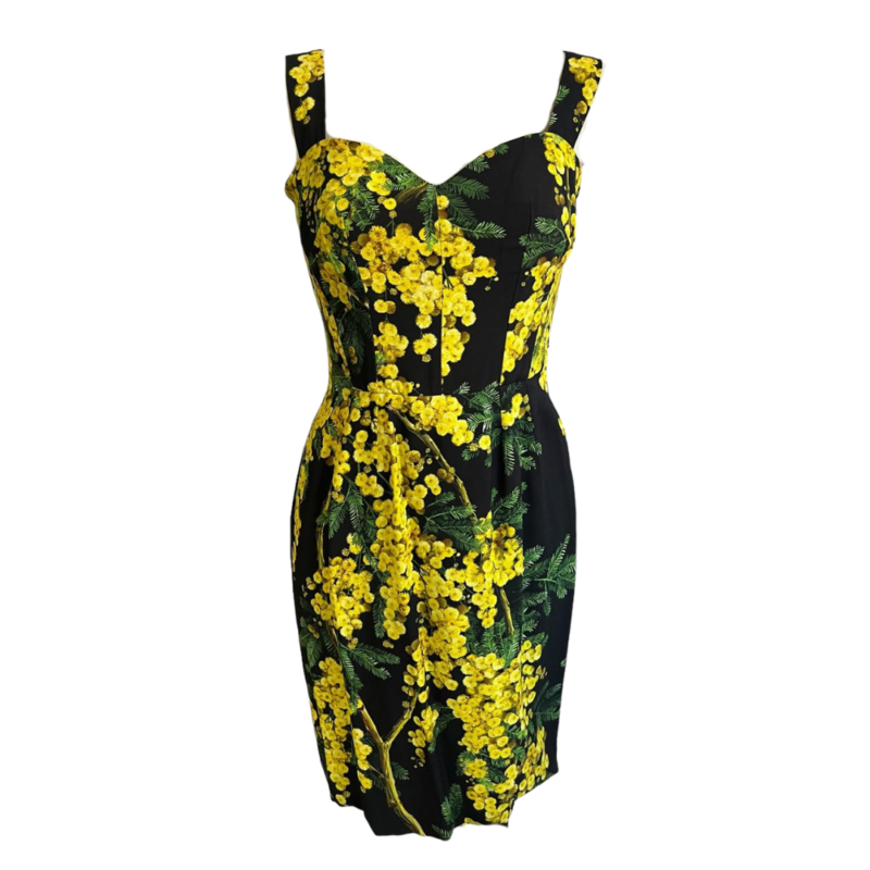 Robe Dolce&Gabbana, imprimé Mimosa