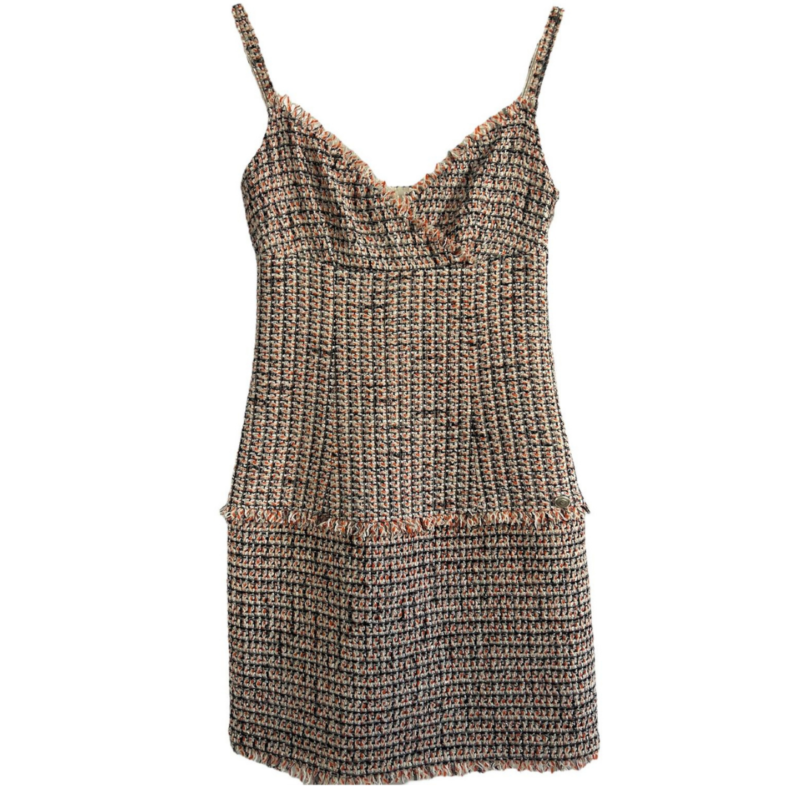 Robe Chanel en tweed multicolore