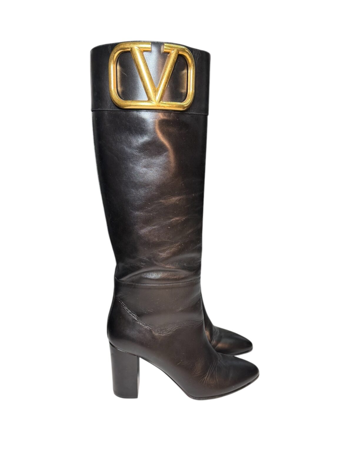 Bottes en cuir Valentino, Très bon état, pointure 39, talon 9