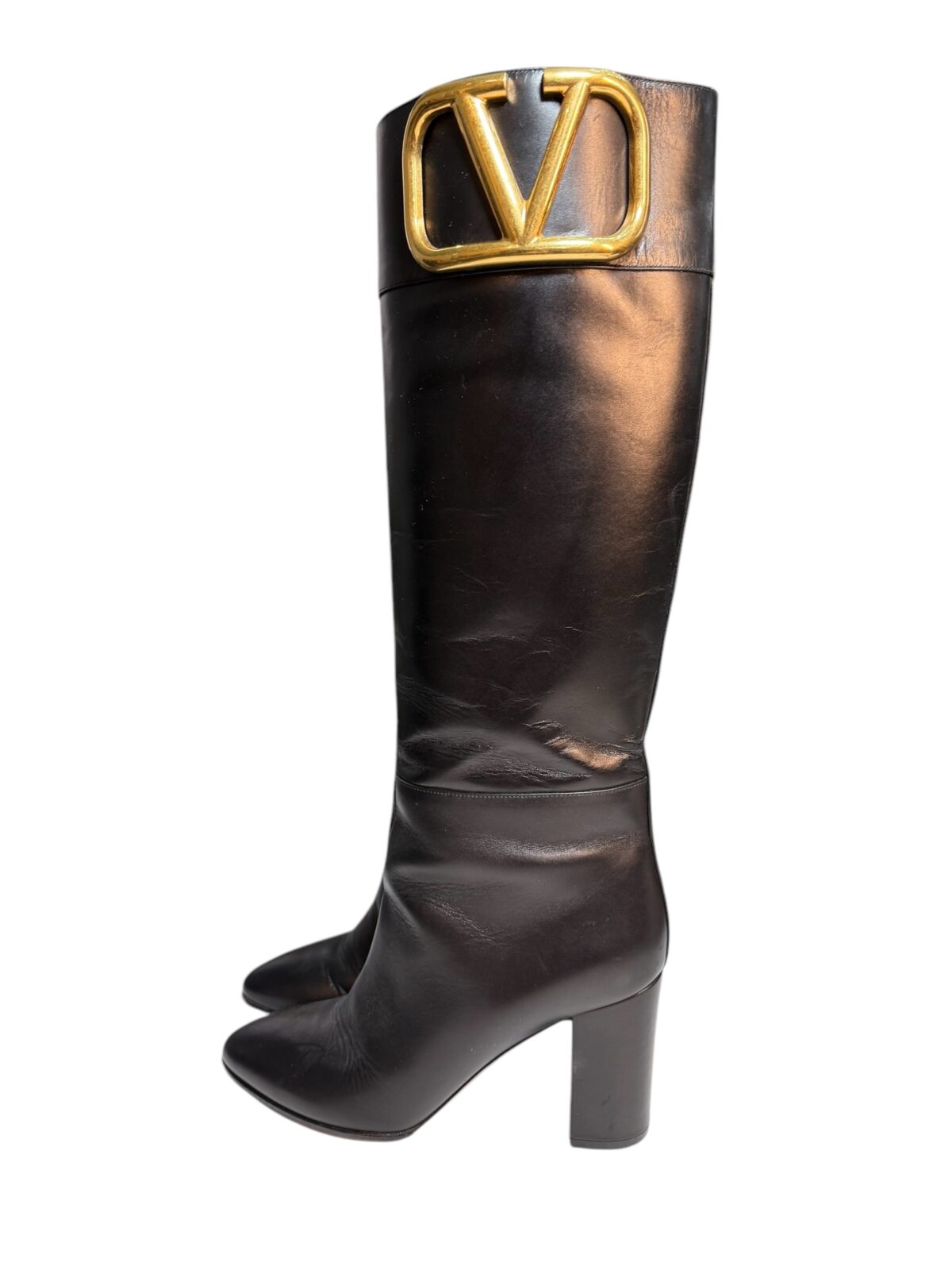 Bottes en cuir Valentino, Très bon état, pointure 39, talon 9, vue 2