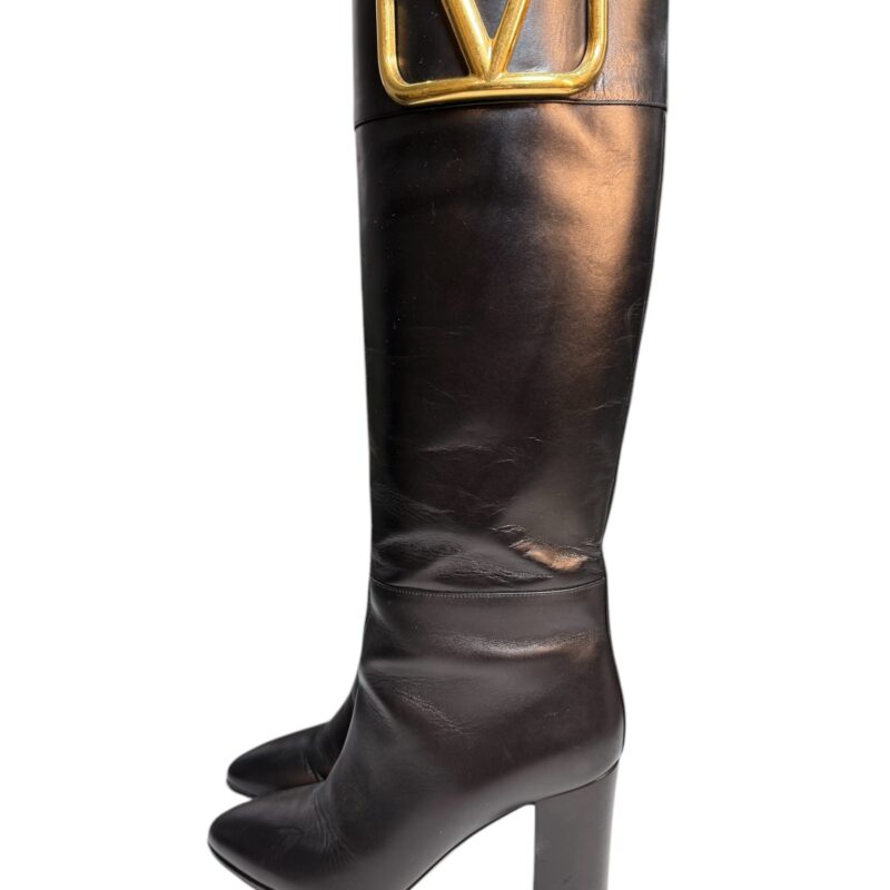 Bottes en cuir Valentino, Très bon état, pointure 39, talon 9, vue 2