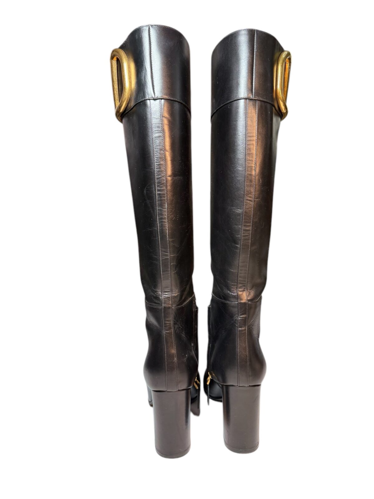 Bottes en cuir Valentino, Très bon état, pointure 39, talon 9, vue 4