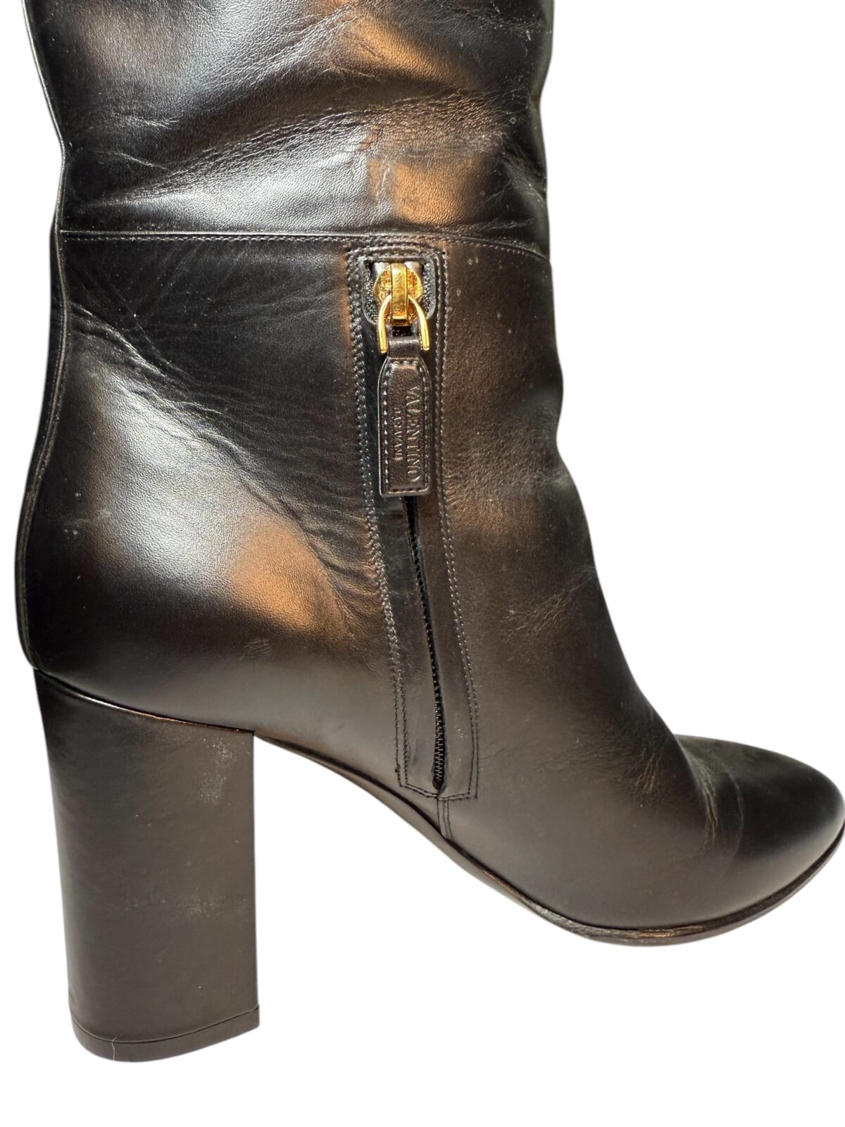 Bottes en cuir Valentino, Très bon état, pointure 39, talon 9, vue 5