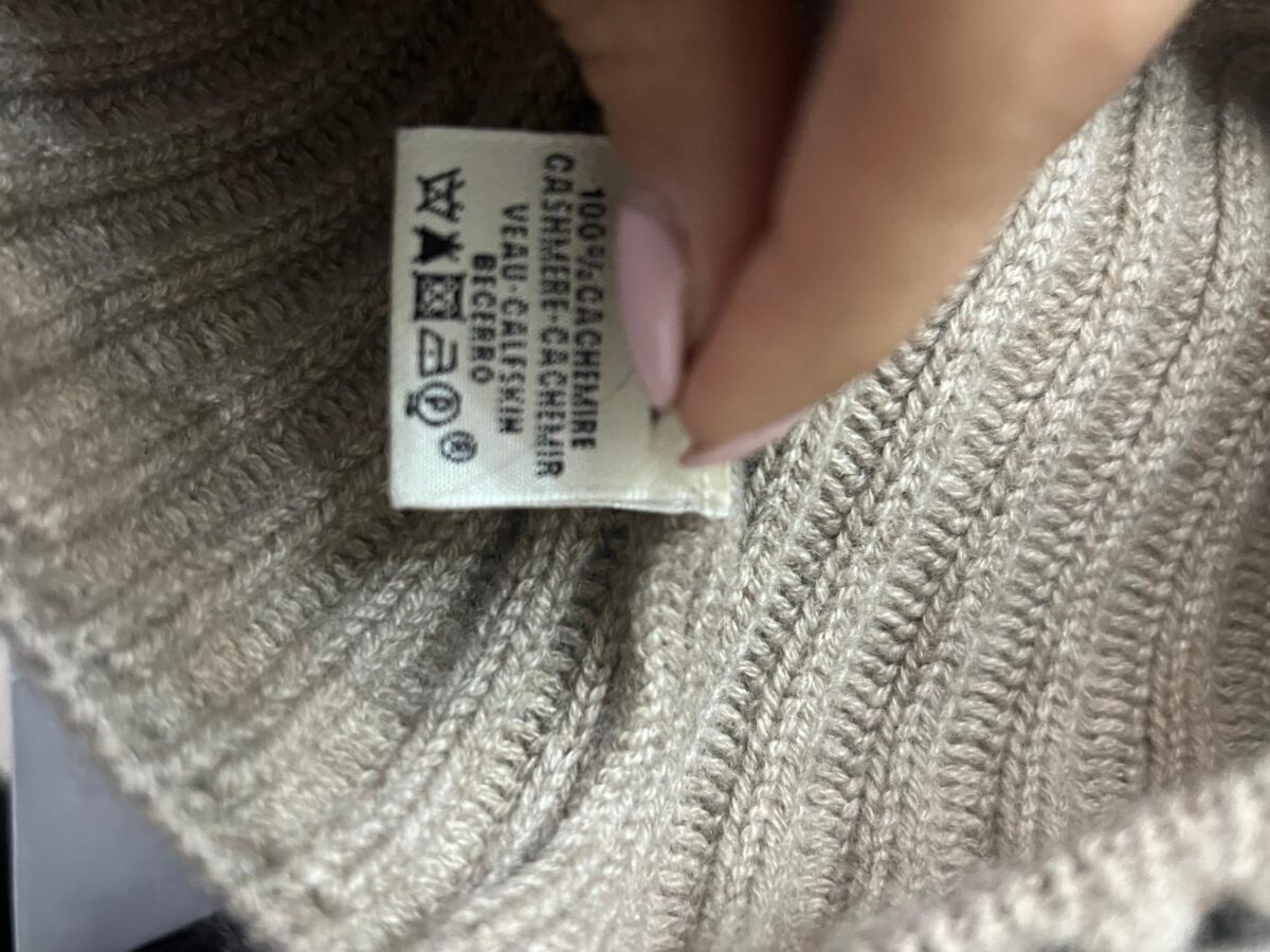 Robe col roulé Hermès en laine – Image 6
