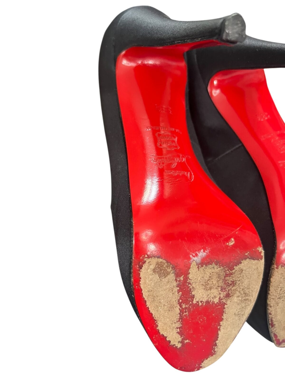 Escarpins Satin Louboutin - seconde main BLUXE Geneve