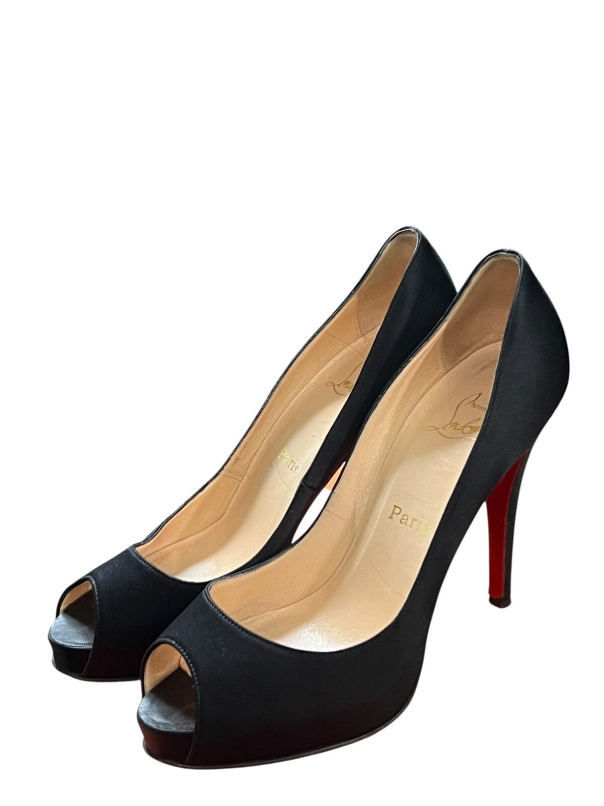 Escarpins Satin Louboutin - seconde main BLUXE Geneve