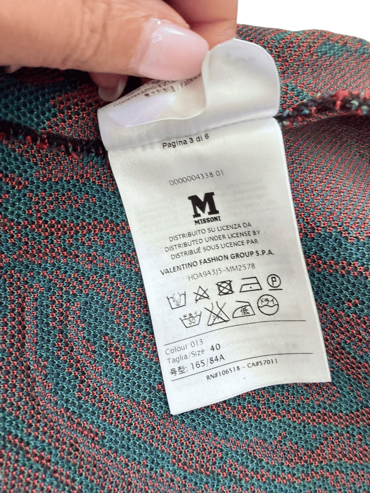 Robe Missoni, Excellent état