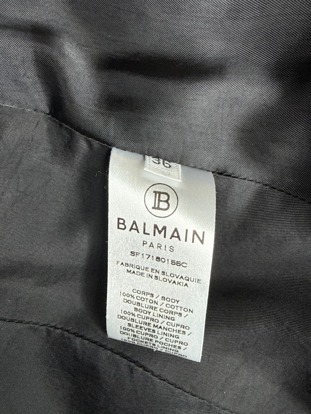 Veste Balmain, Excellent état